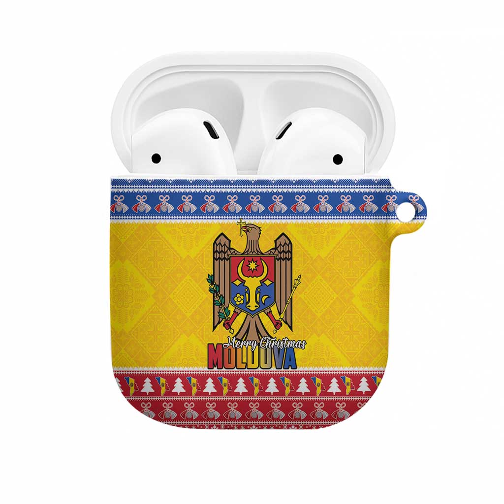 Moldova Christmas AirPods Case Coat Of Arms Craciun fericit - Wonder Print Shop