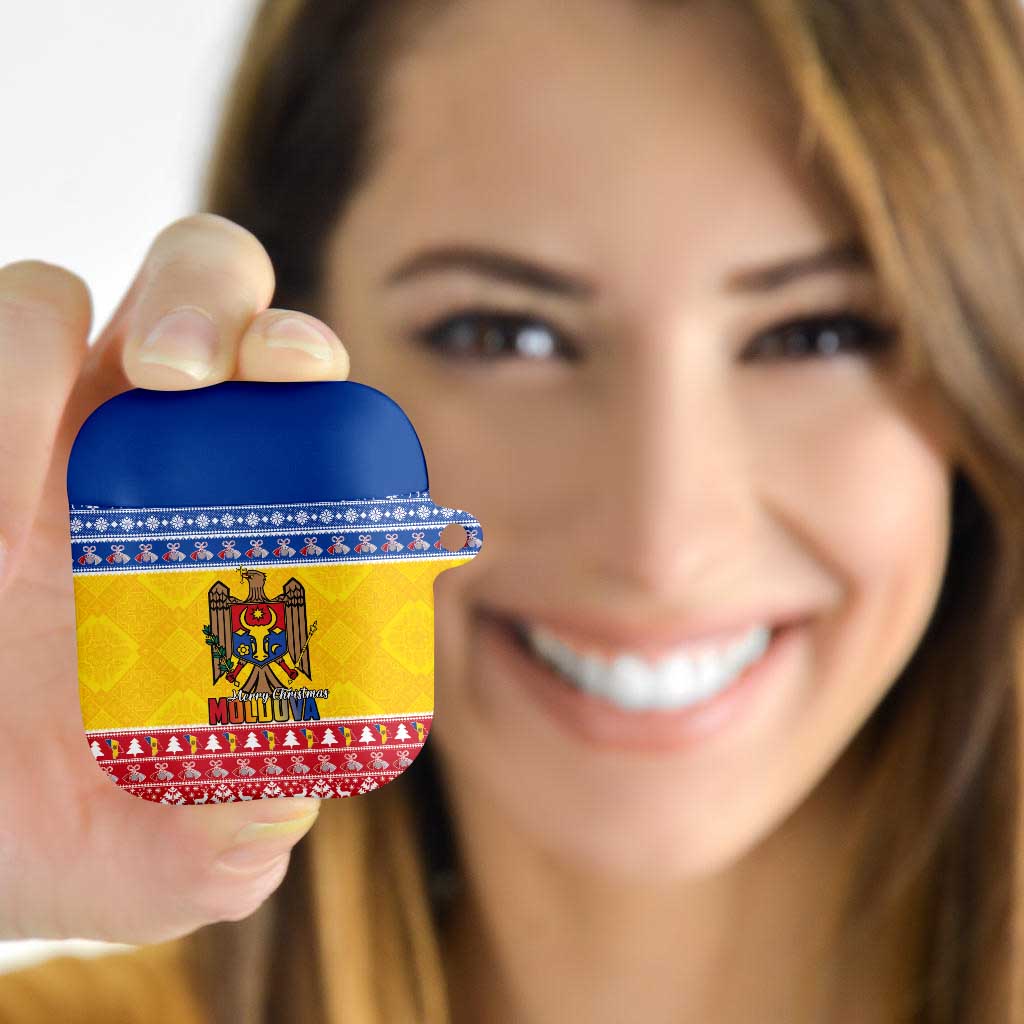 Moldova Christmas AirPods Case Coat Of Arms Craciun fericit - Wonder Print Shop