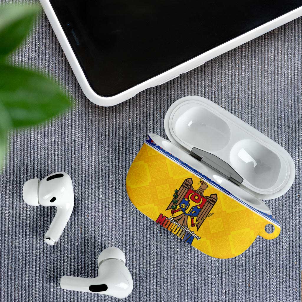 Moldova Christmas AirPods Case Coat Of Arms Craciun fericit - Wonder Print Shop