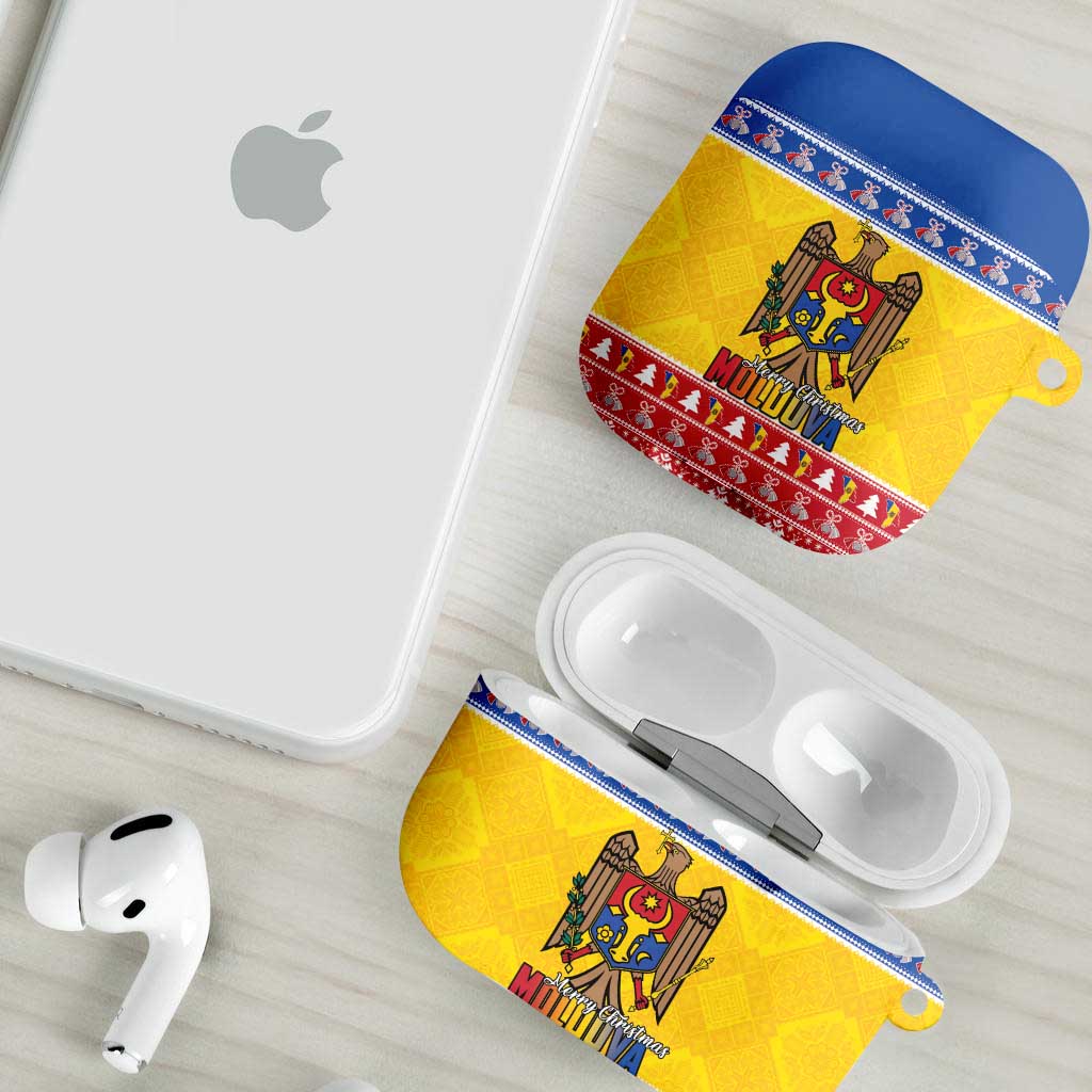 Moldova Christmas AirPods Case Coat Of Arms Craciun fericit - Wonder Print Shop