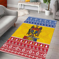 Moldova Christmas Area Rug Coat Of Arms Craciun fericit - Wonder Print Shop