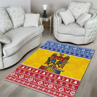 Moldova Christmas Area Rug Coat Of Arms Craciun fericit - Wonder Print Shop