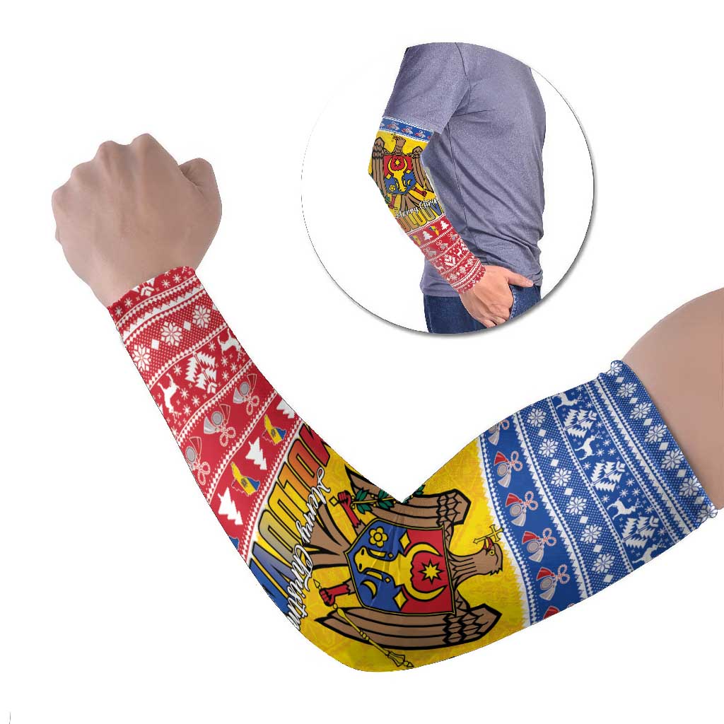 Moldova Christmas Arm Sleeves Coat Of Arms Craciun fericit - Wonder Print Shop