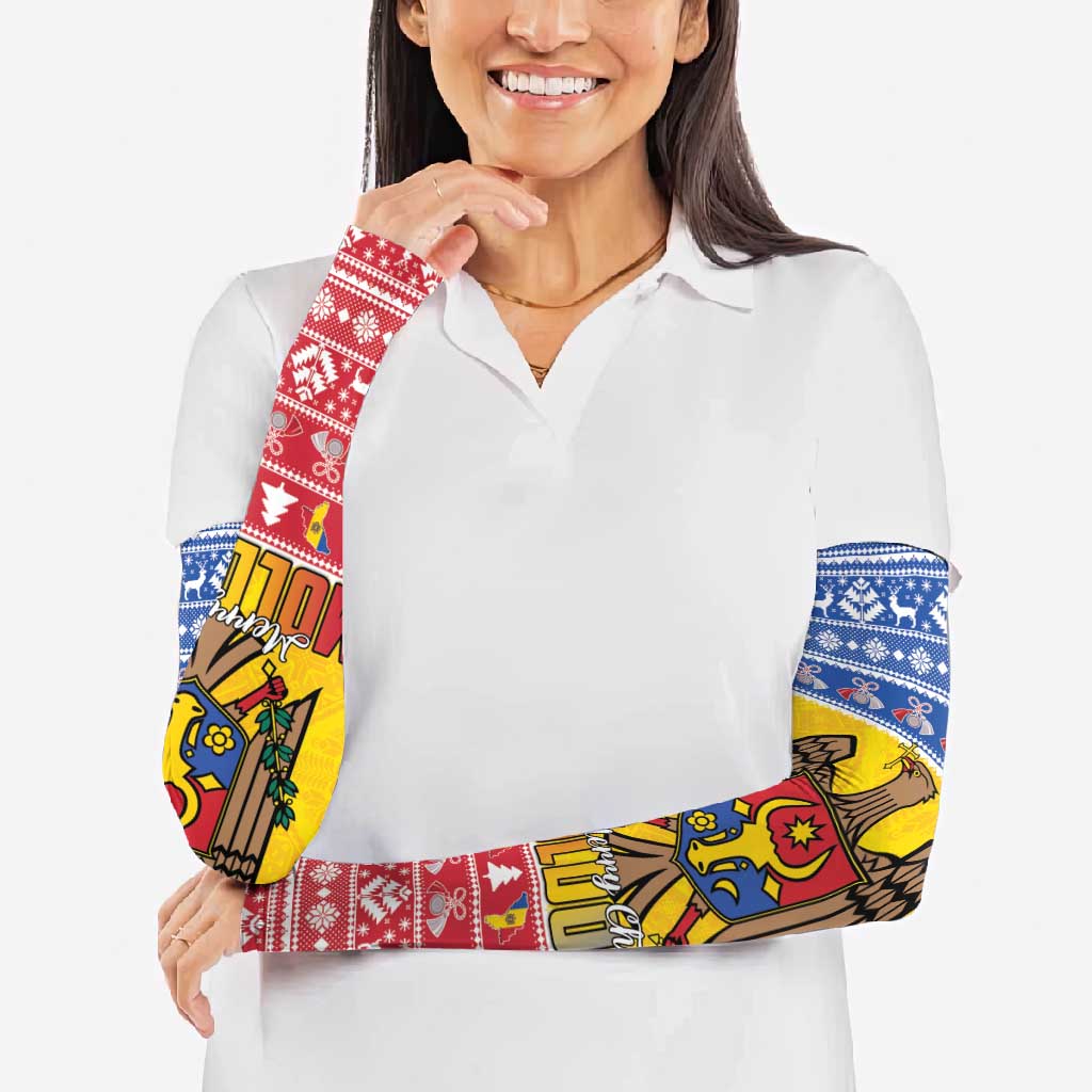 Moldova Christmas Arm Sleeves Coat Of Arms Craciun fericit - Wonder Print Shop