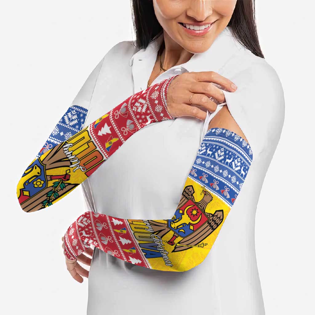 Moldova Christmas Arm Sleeves Coat Of Arms Craciun fericit - Wonder Print Shop