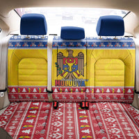Moldova Christmas Back Car Seat Cover Coat Of Arms Craciun fericit - Wonder Print Shop