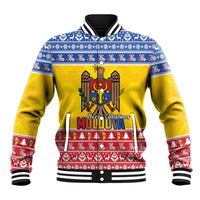 Moldova Christmas Baseball Jacket Coat Of Arms Craciun fericit - Wonder Print Shop