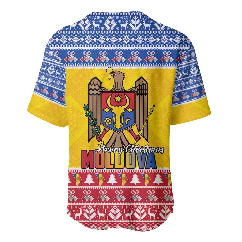 Moldova Christmas Baseball Jersey Coat Of Arms Craciun fericit - Wonder Print Shop