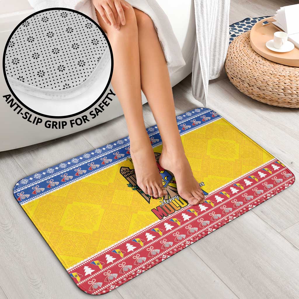 Moldova Christmas Bathroom Set Coat Of Arms Craciun fericit - Wonder Print Shop