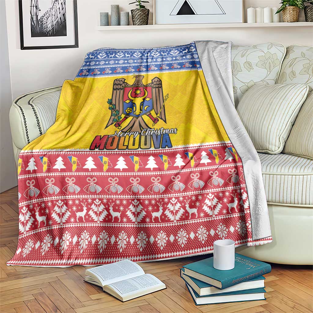 Moldova Christmas Blanket Coat Of Arms Craciun fericit - Wonder Print Shop
