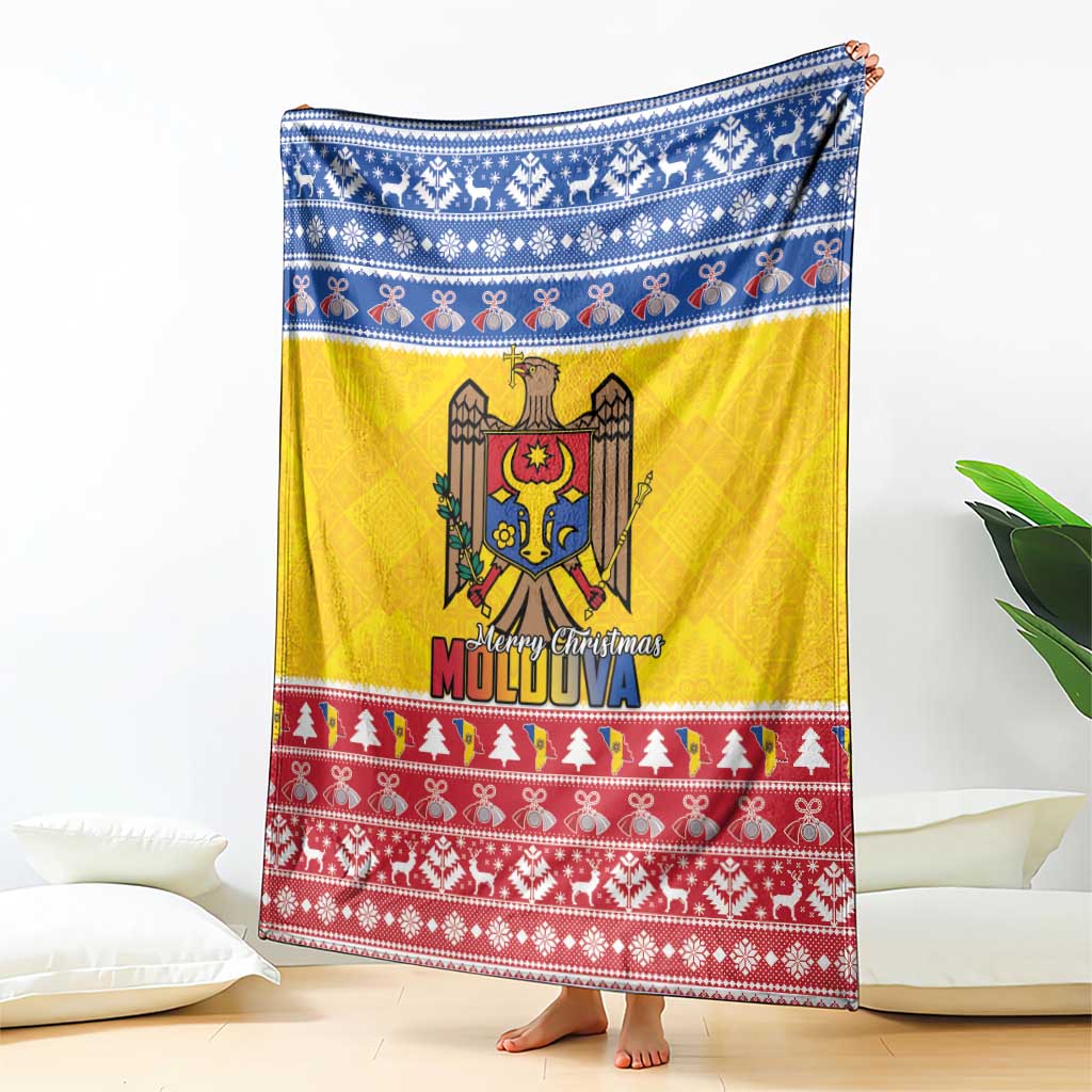 Moldova Christmas Blanket Coat Of Arms Craciun fericit - Wonder Print Shop