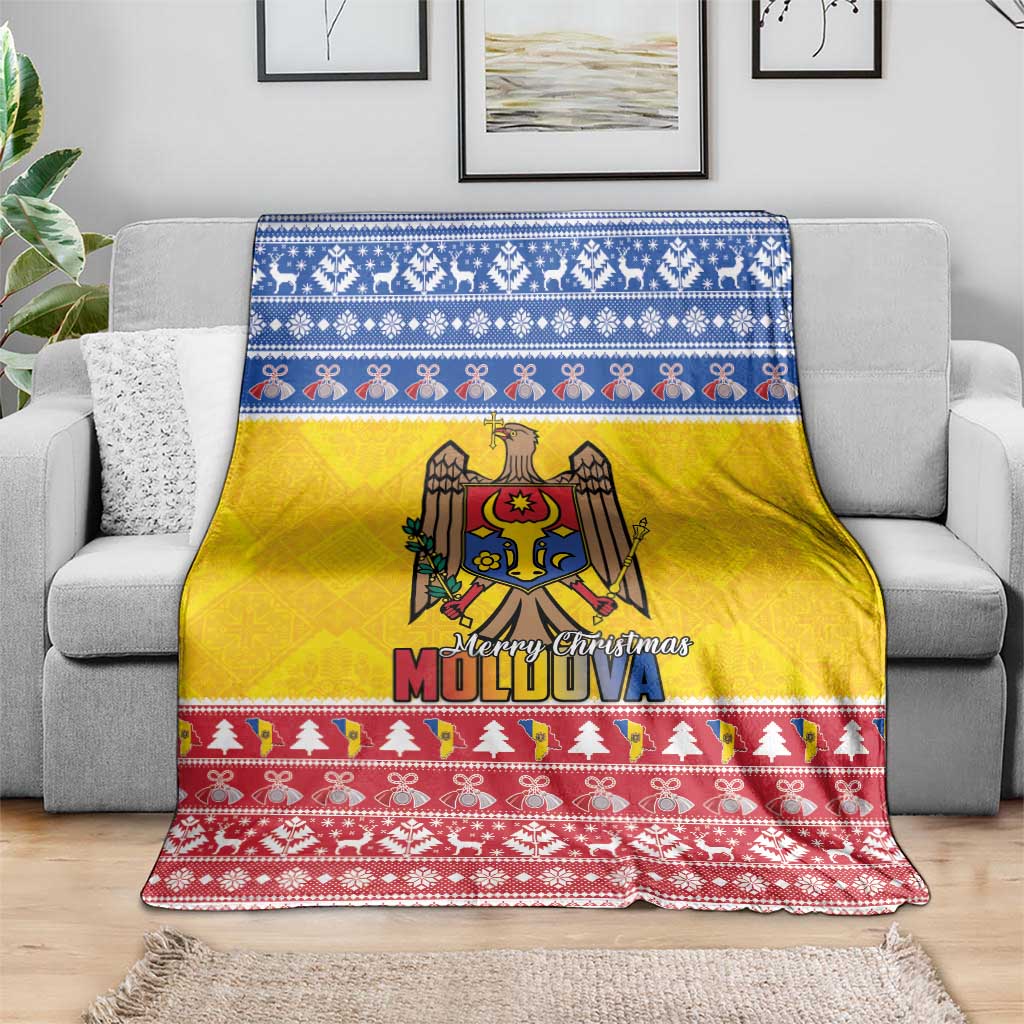 Moldova Christmas Blanket Coat Of Arms Craciun fericit - Wonder Print Shop