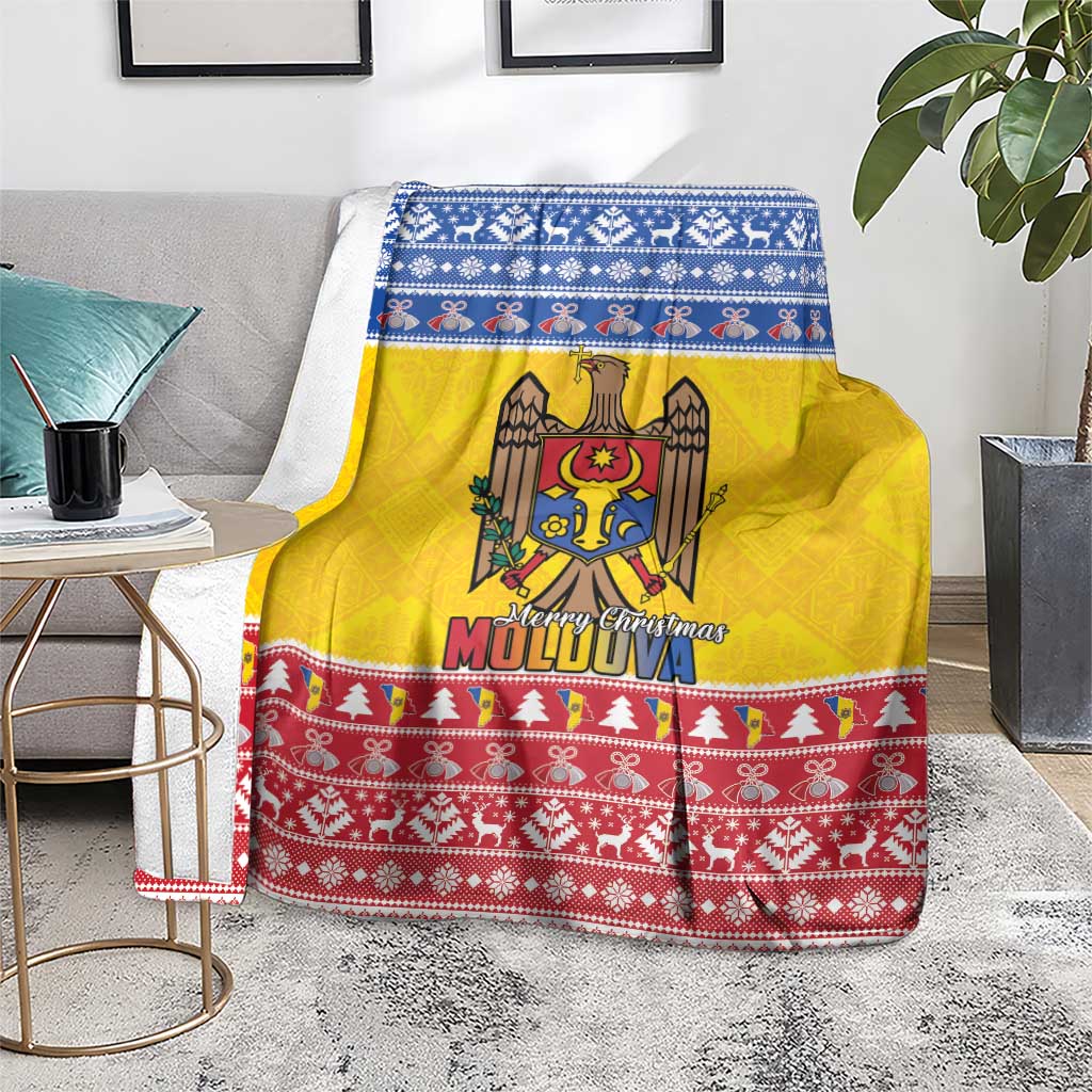 Moldova Christmas Blanket Coat Of Arms Craciun fericit - Wonder Print Shop