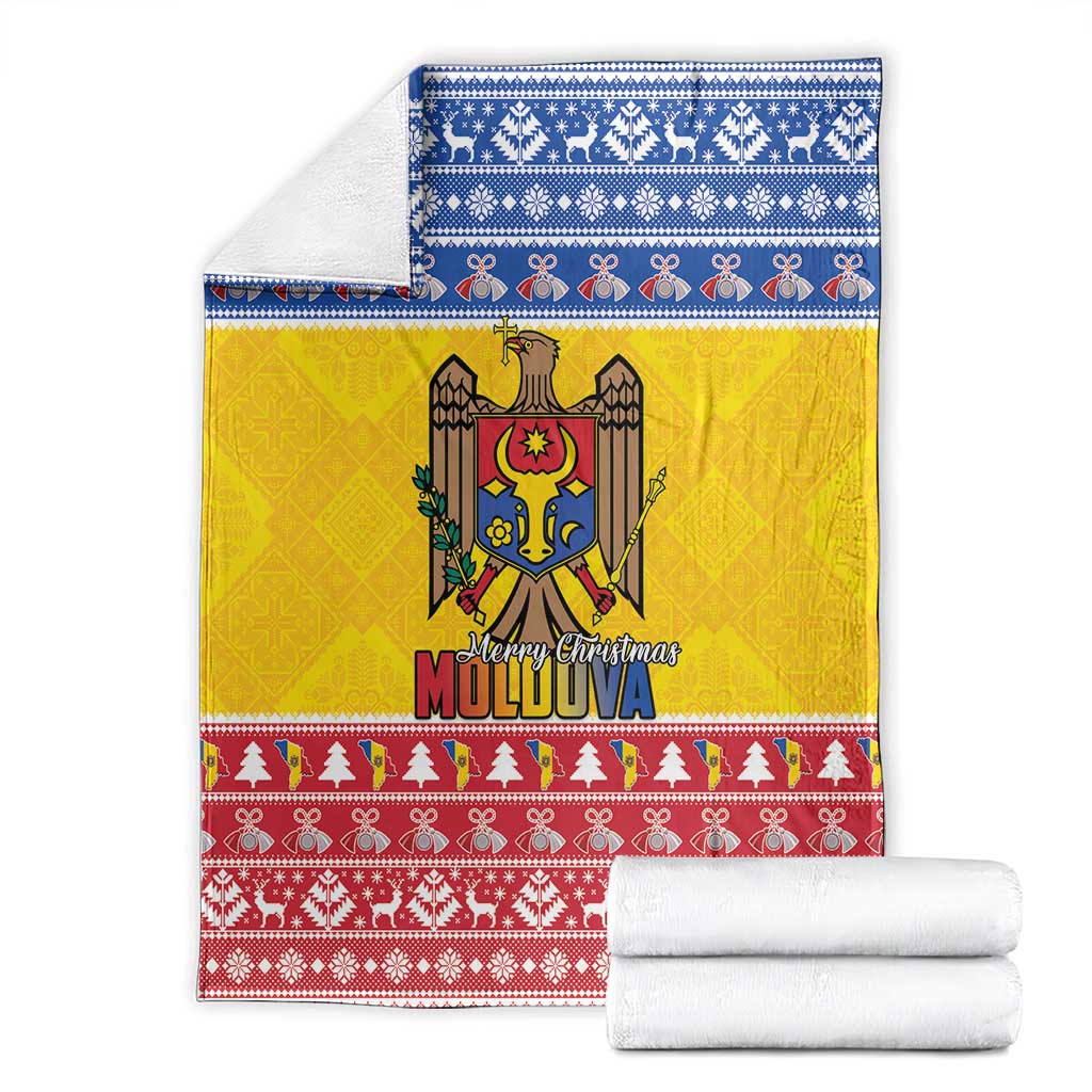 Moldova Christmas Blanket Coat Of Arms Craciun fericit - Wonder Print Shop