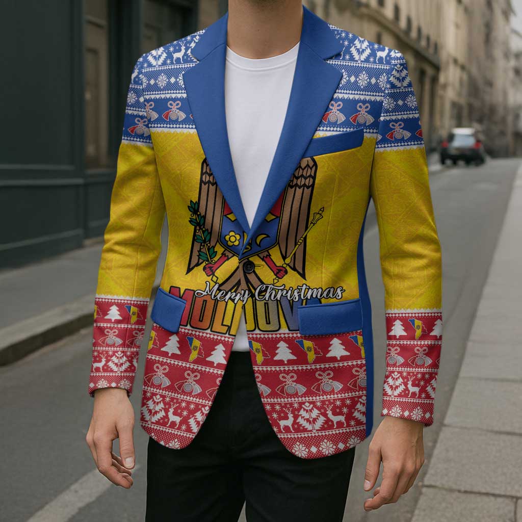 Moldova Christmas Blazer Coat Of Arms Craciun fericit - Wonder Print Shop