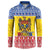 Moldova Christmas Button Sweatshirt Coat Of Arms Craciun fericit - Wonder Print Shop