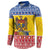 Moldova Christmas Button Sweatshirt Coat Of Arms Craciun fericit - Wonder Print Shop