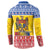 Moldova Christmas Button Sweatshirt Coat Of Arms Craciun fericit - Wonder Print Shop