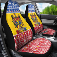 Moldova Christmas Car Seat Cover Coat Of Arms Craciun fericit - Wonder Print Shop