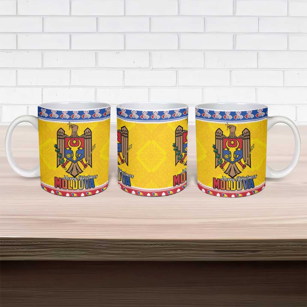 Moldova Christmas Ceramic Mug Coat Of Arms Craciun fericit - Wonder Print Shop