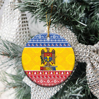 Moldova Christmas Ceramic Ornament Coat Of Arms Craciun fericit - Wonder Print Shop