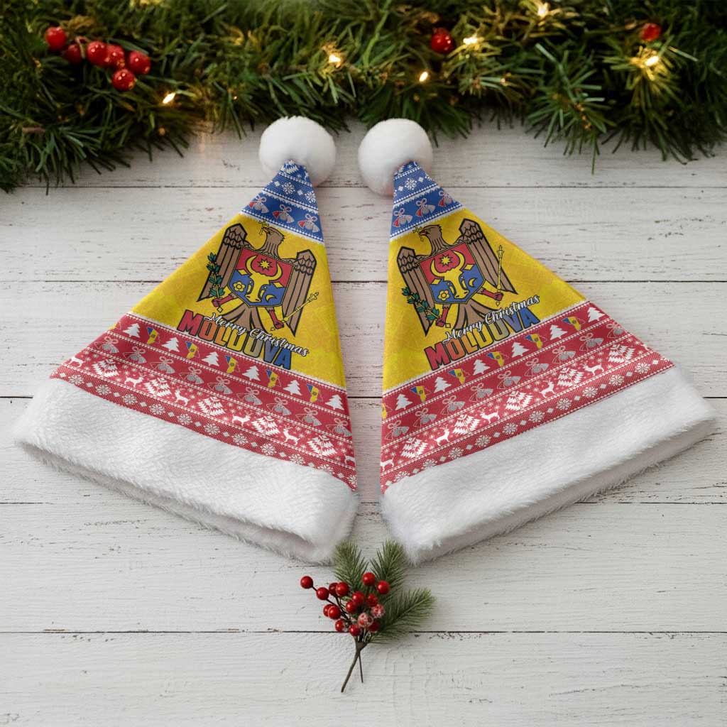 Moldova Christmas Santa Hat Coat Of Arms Craciun fericit - Wonder Print Shop