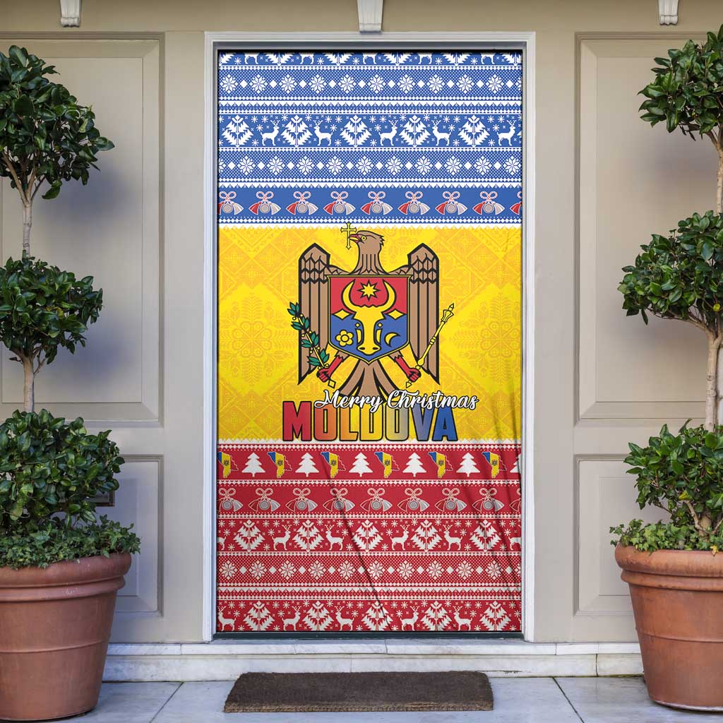 Moldova Christmas Door Cover Coat Of Arms Craciun fericit - Wonder Print Shop