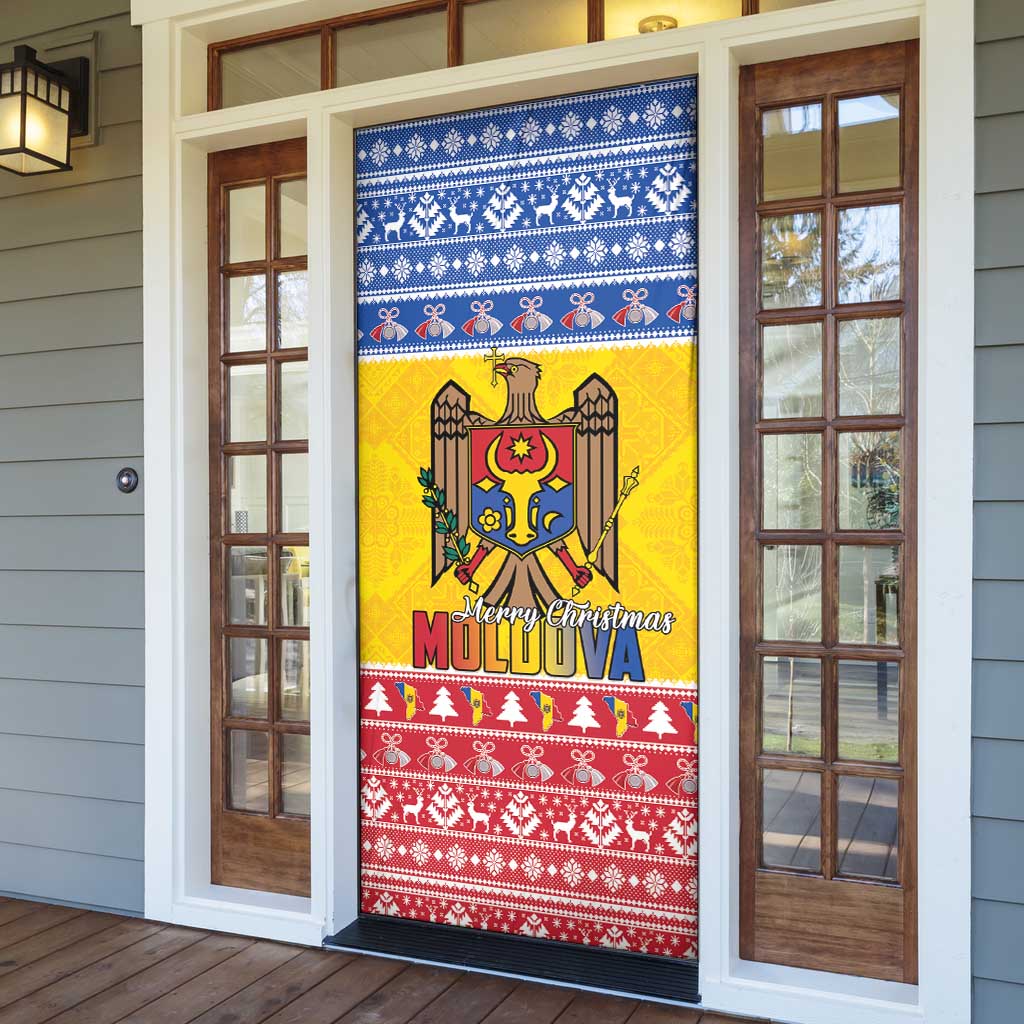 Moldova Christmas Door Cover Coat Of Arms Craciun fericit - Wonder Print Shop
