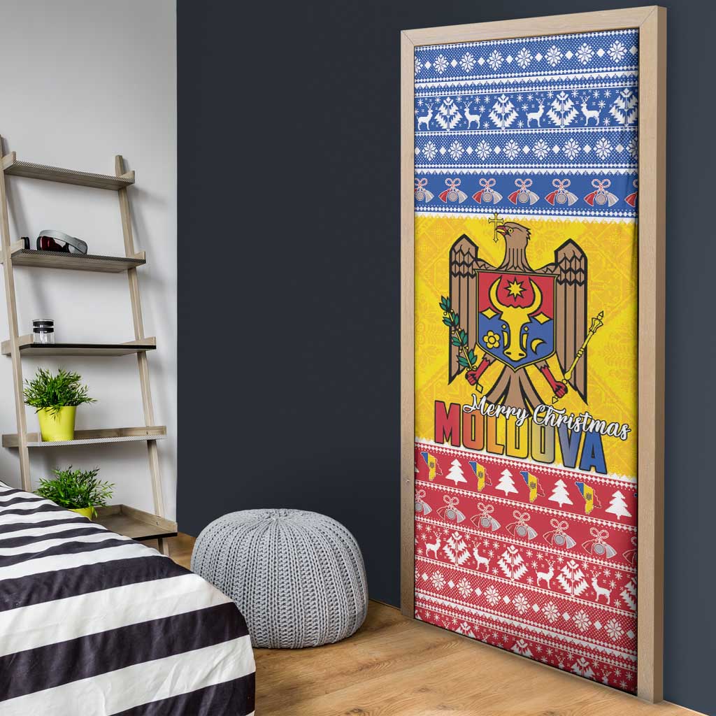 Moldova Christmas Door Cover Coat Of Arms Craciun fericit - Wonder Print Shop