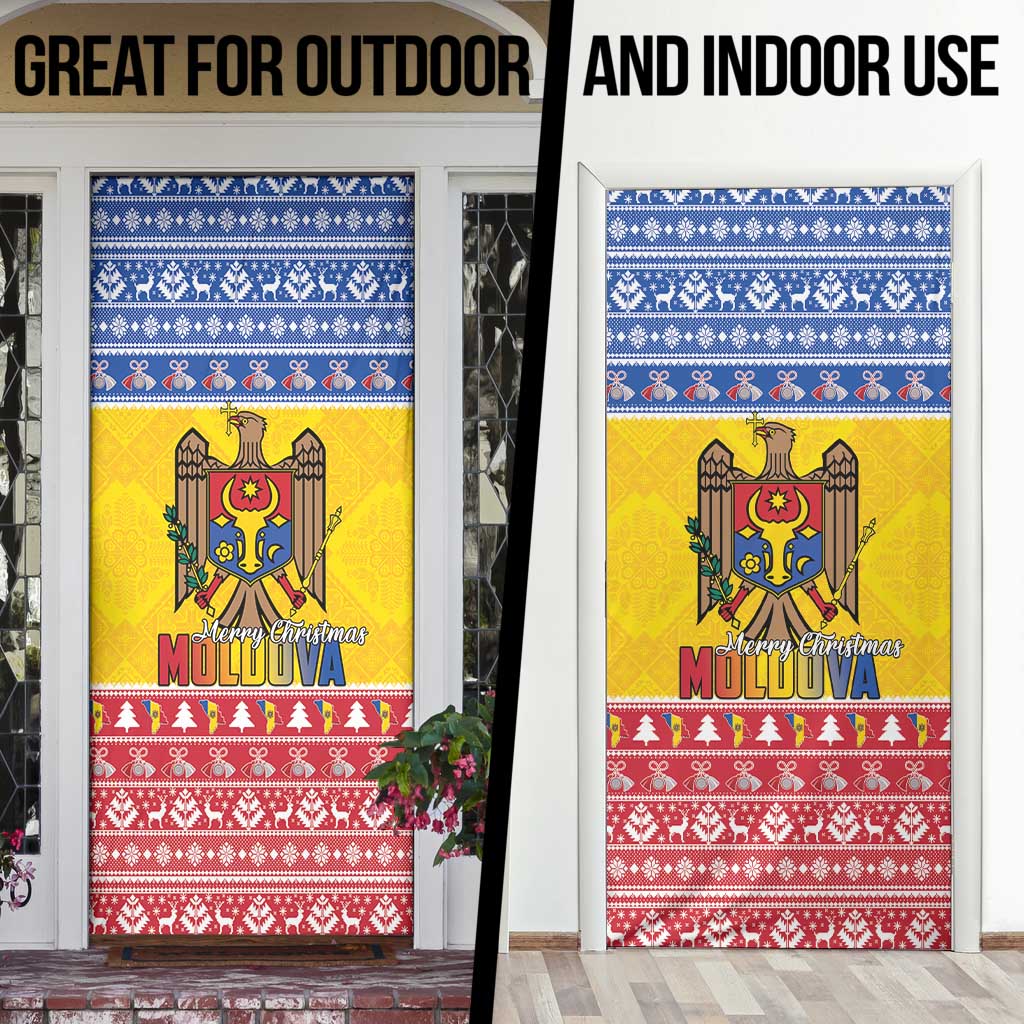 Moldova Christmas Door Cover Coat Of Arms Craciun fericit - Wonder Print Shop