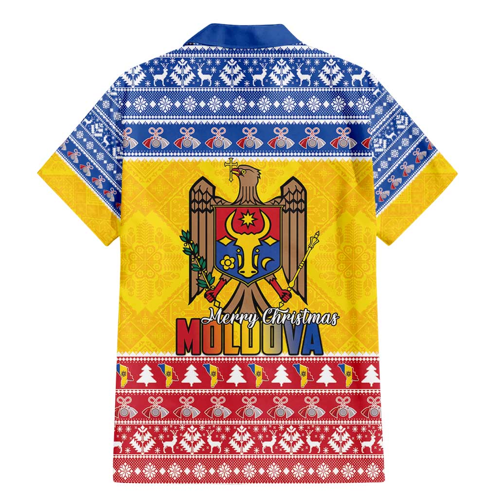 Moldova Christmas Family Matching Mermaid Dress and Hawaiian Shirt Coat Of Arms Craciun fericit - Wonder Print Shop