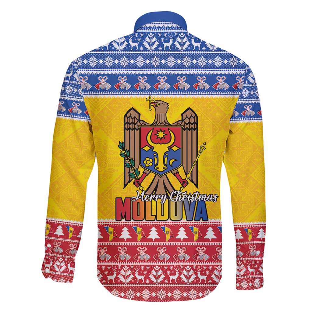 Moldova Christmas Family Matching Mermaid Dress and Hawaiian Shirt Coat Of Arms Craciun fericit - Wonder Print Shop