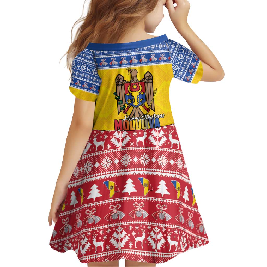 Moldova Christmas Family Matching Off Shoulder Maxi Dress and Hawaiian Shirt Coat Of Arms Craciun fericit - Wonder Print Shop