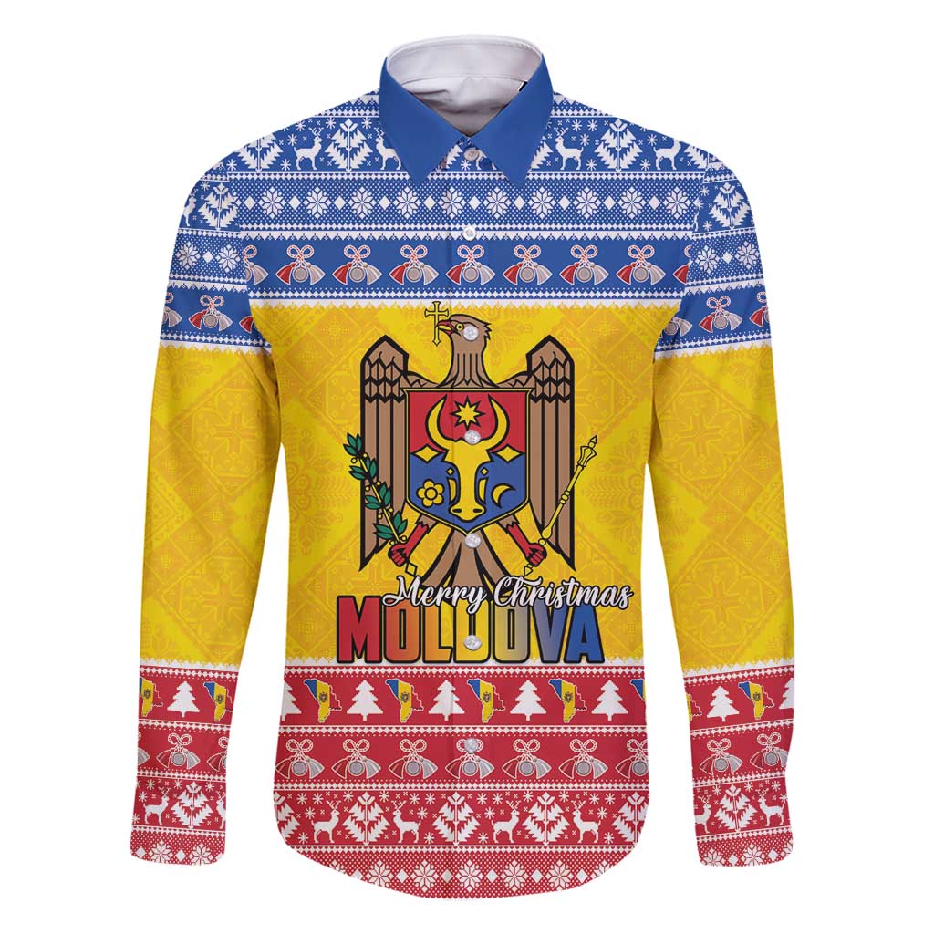 Moldova Christmas Family Matching Summer Maxi Dress and Hawaiian Shirt Coat Of Arms Craciun fericit - Wonder Print Shop