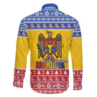 Moldova Christmas Family Matching Tank Maxi Dress and Hawaiian Shirt Coat Of Arms Craciun fericit - Wonder Print Shop