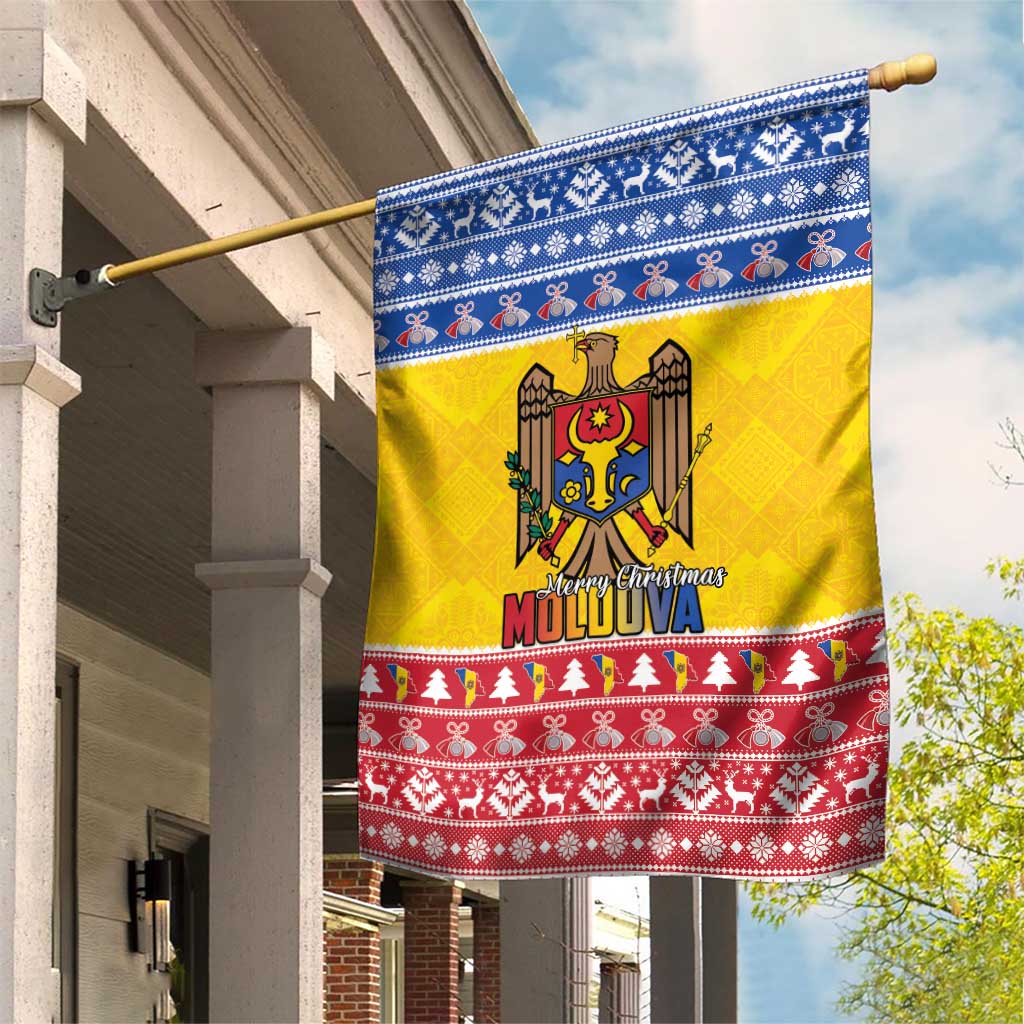 Moldova Christmas Garden Flag Coat Of Arms Craciun fericit - Wonder Print Shop