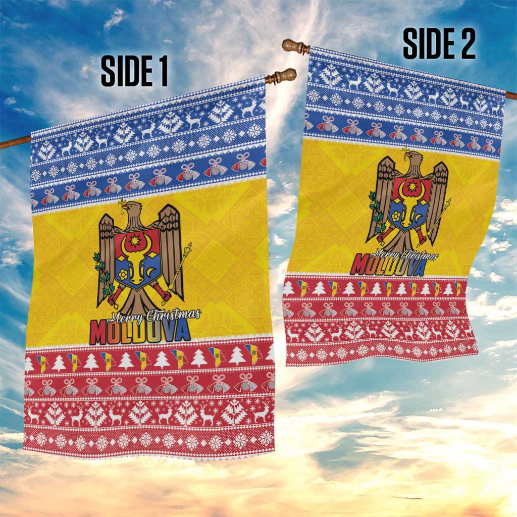Moldova Christmas Garden Flag Coat Of Arms Craciun fericit - Wonder Print Shop