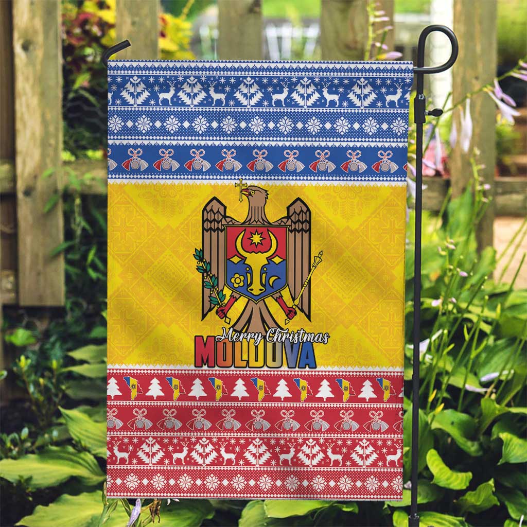 Moldova Christmas Garden Flag Coat Of Arms Craciun fericit - Wonder Print Shop