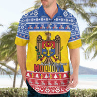 Moldova Christmas Hawaiian Shirt Coat Of Arms Craciun fericit - Wonder Print Shop