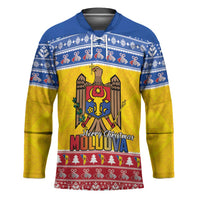 Moldova Christmas Hockey Jersey Coat Of Arms Craciun fericit - Wonder Print Shop