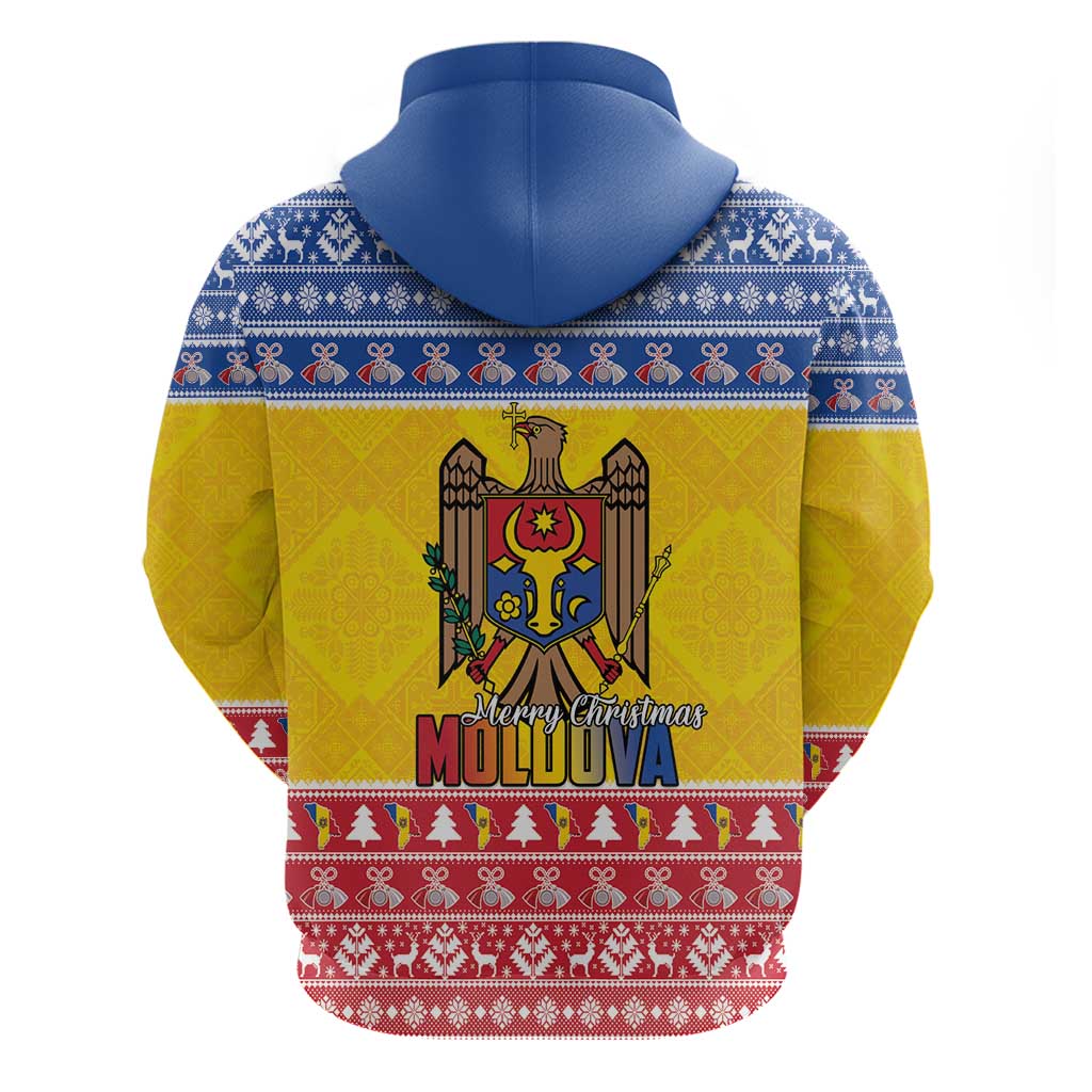 Moldova Christmas Hoodie Coat Of Arms Craciun fericit - Wonder Print Shop