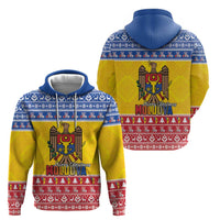 Moldova Christmas Hoodie Coat Of Arms Craciun fericit - Wonder Print Shop