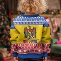 Moldova Christmas Kid Ugly Christmas Sweater Coat Of Arms Craciun fericit - Wonder Print Shop