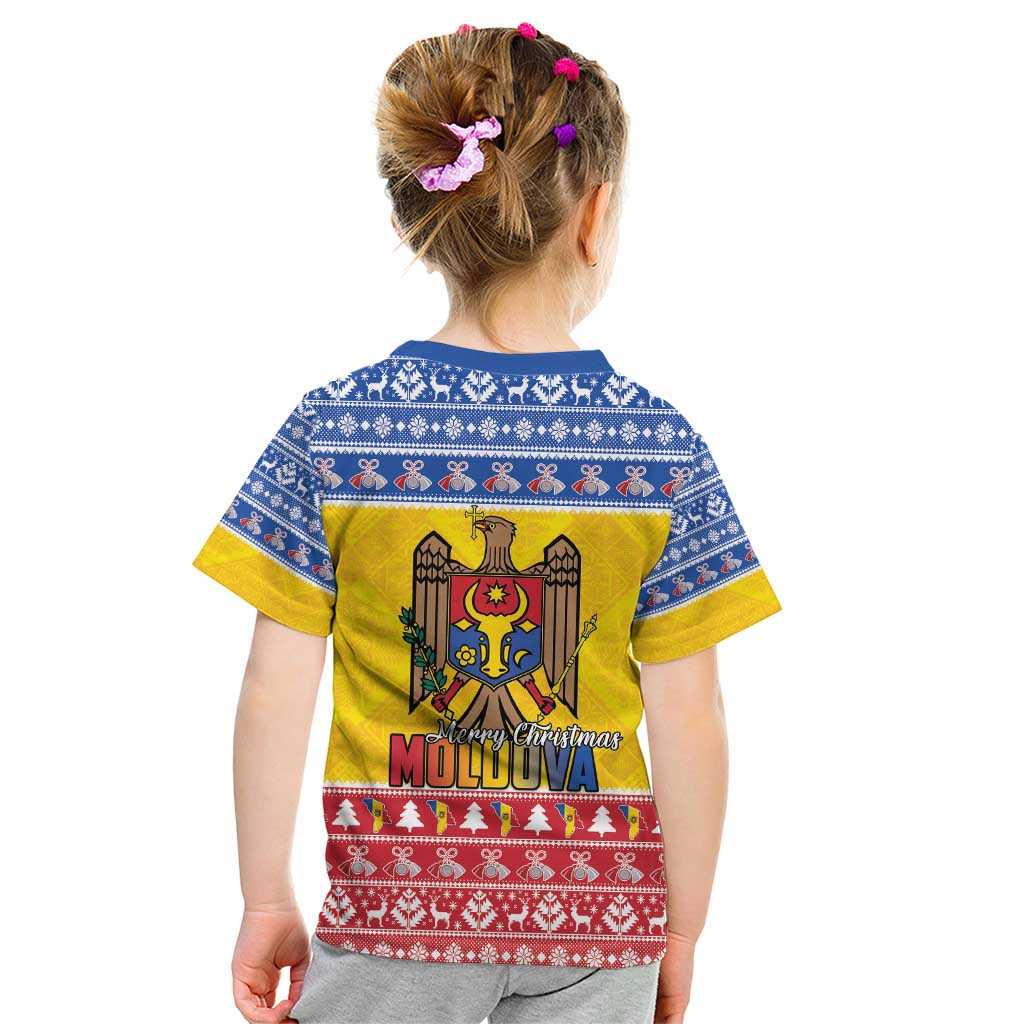 Moldova Christmas Kid T Shirt Coat Of Arms Craciun fericit - Wonder Print Shop