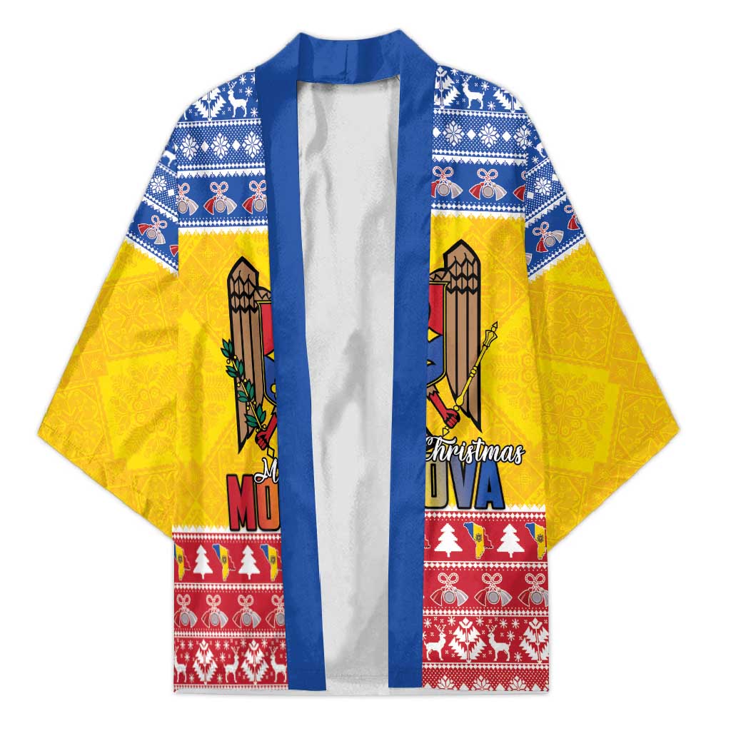 Moldova Christmas Kimono Coat Of Arms Craciun fericit - Wonder Print Shop