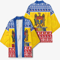 Moldova Christmas Kimono Coat Of Arms Craciun fericit - Wonder Print Shop