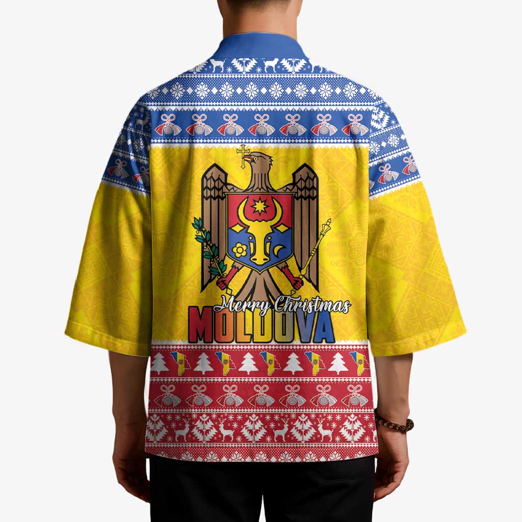 Moldova Christmas Kimono Coat Of Arms Craciun fericit - Wonder Print Shop
