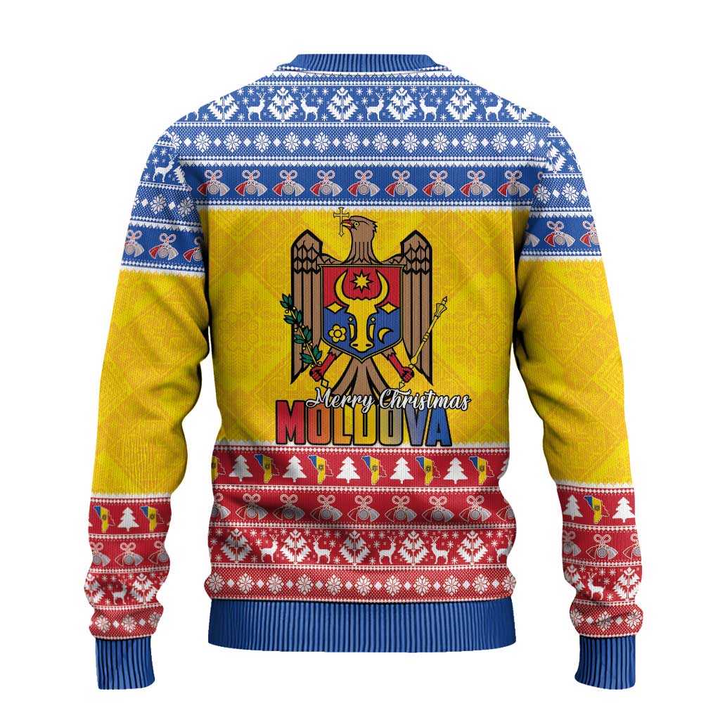 Moldova Christmas Ugly Christmas Sweater Coat Of Arms Craciun fericit - Wonder Print Shop