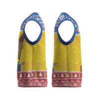 Moldova Christmas Knitted V-Neck Vest Coat Of Arms Craciun fericit - Wonder Print Shop