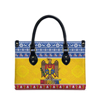 Moldova Christmas Leather Bag Coat Of Arms Craciun fericit - Wonder Print Shop